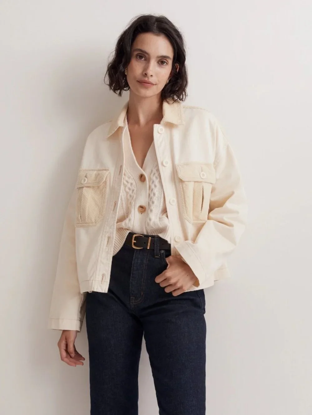 NWOT Madewell Chino Boxy Shirt Jacket - Picture 2 of 13